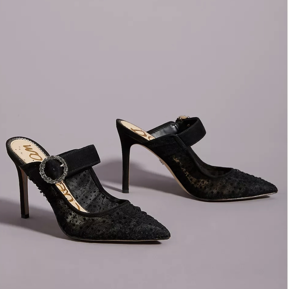 Sam Edelman Black Lace Heels